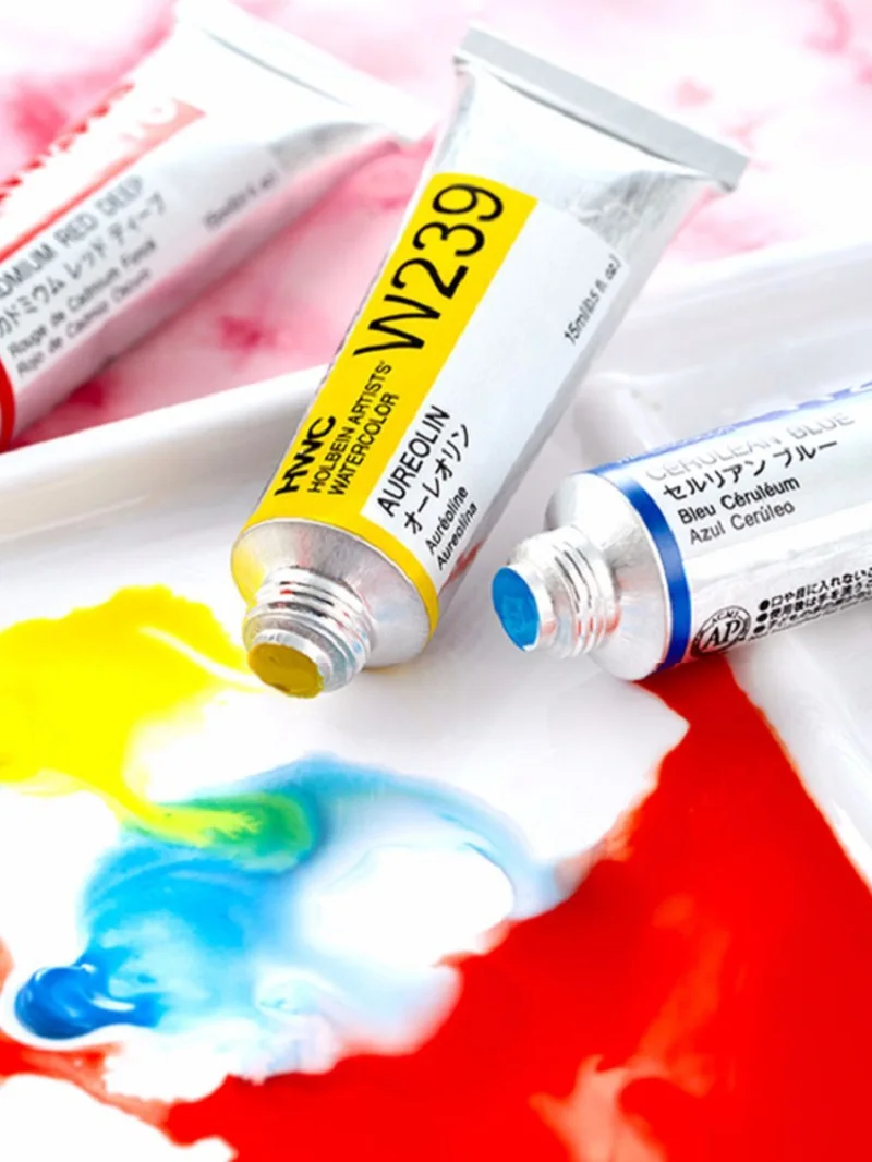 Materiale scolastico per tavolozza acquarela da 15 ml per artista Holbein originale importato 2