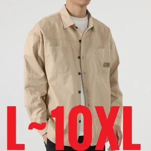 Nuove camicie in cotone 100 uomo manica lunga Top maschile oversize casual taglia grande 5XL 6XL 7XL 8XL 9XL 10XL più grandi capispalla primaverili allentati 1