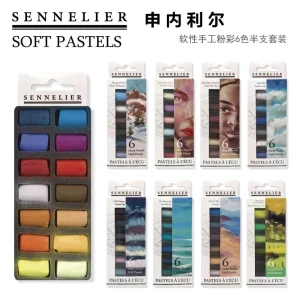 Francia SENNELIER morbido pastello 6 colori set bjd colorazione studenti schizzi pittura artistica professionale пастель art supplies 1