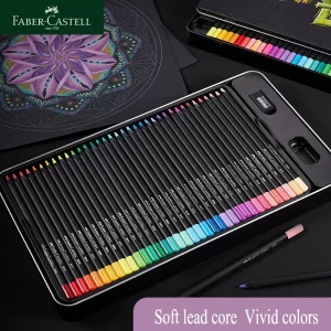 Faber Castell Black Edition 24/48/72 Matita colorata a olio Kit di matite colorate morbide in legno nero per forniture artistiche a matita da disegno a colori 1