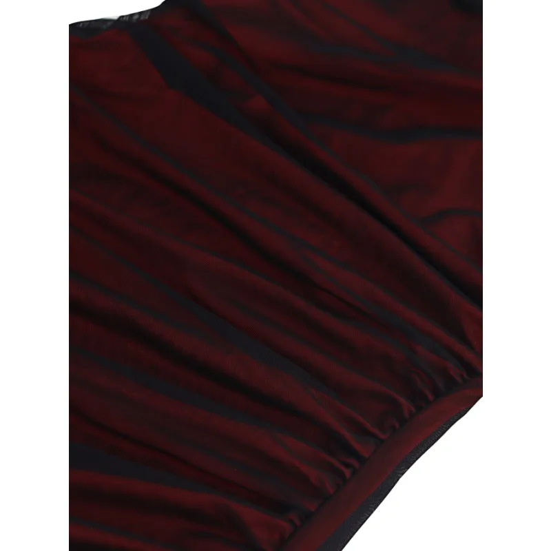 Abito estivo da donna 2025 Pasta rossa con spalline Abito con spalline pieghettate Abito da festa sottile ed elegante Gonna lunga Abiti sexy 4