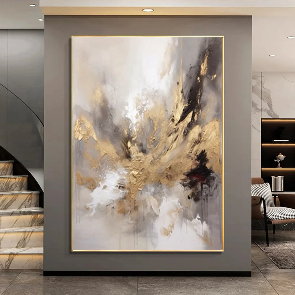 Nuovo design Verticale Pittura a olio astratta 100% Fatti a mano Famose immagini su tela Copia Blue Ocean Modern Wall Art per la decorazione domestica 5