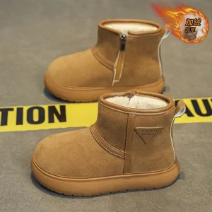 Stivali da neve per bambini - Stivaletti invernali per bambini foderati caldi e sfocati 1