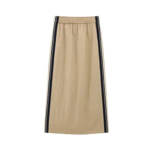 TFMLN moda donna primavera estate nuova gonna divisa vintage chic femminile a vita alta elegante gonna lunga dritta Mujer 1