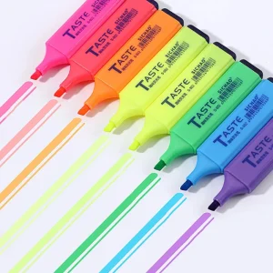 4/6/8 colori evidenziatori punta obliqua penne fluorescenti a prova di sbavature per regalo per studenti materiale scolastico di cancelleria per ufficio artistico 1