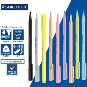 Evidenziatori Staedtler da 9 pezzi evidenziatore da scrittura a triangolo 362 C Macaron Color Student Writing Drawing Handbook Marker Stationery 1