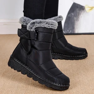 Stivali da neve Donna Scarpe taglie forti Donna Stivaletti da donna impermeabili Stivaletti solidi Nuove calzature invernali da donna Botas Mujer 1