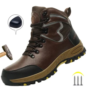 Scarpe antinfortunistiche con fibbia rotante da uomo nuove Stivali da lavoro leggeri anti-impatto anti-piercing Scarpe sportive indistruttibili di moda 1