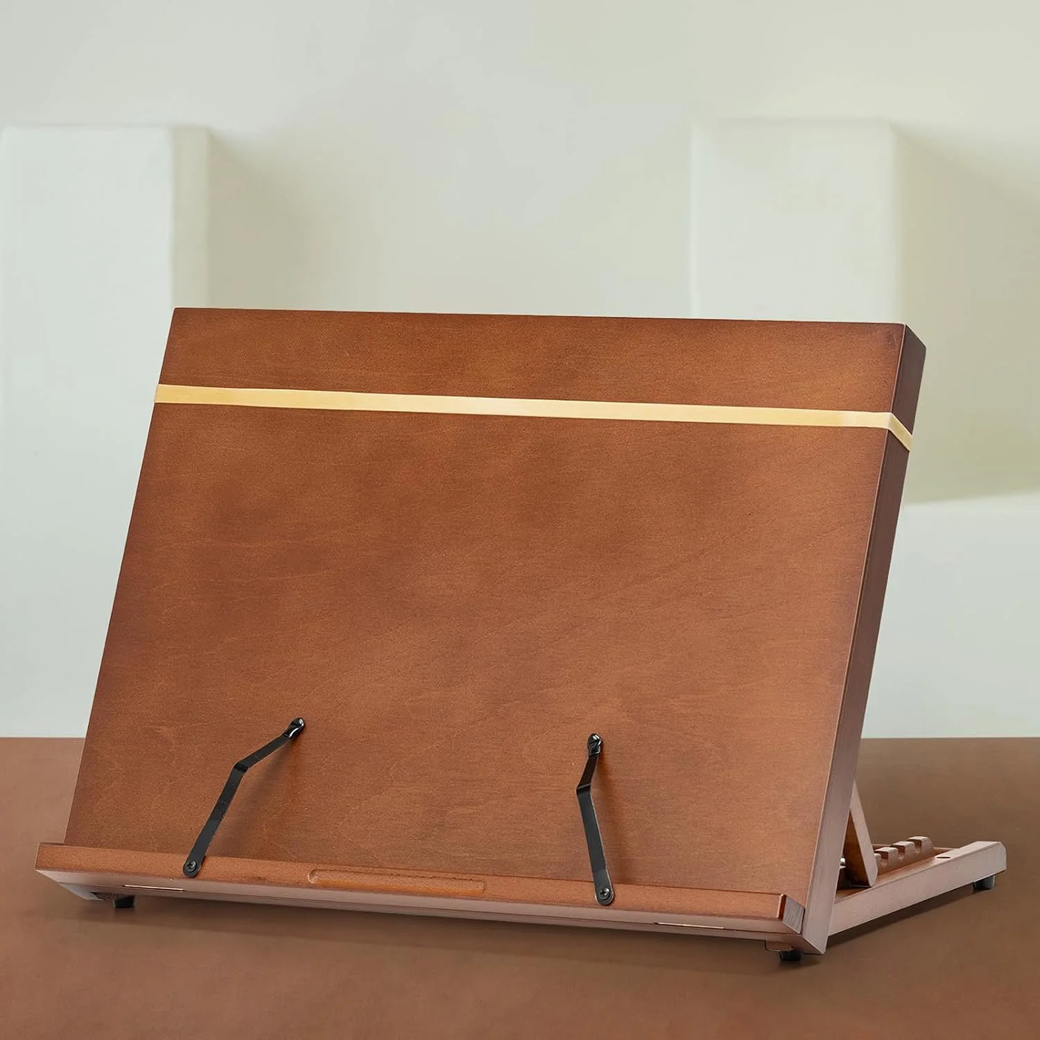 Cavalletto da tavolo A3 con clip per pagine, tavola da disegno versatile 2 in 1 e supporto per libri, regolabile in 7 posizioni, pieghevole, ideale per pittura, lettura o ricettari 1