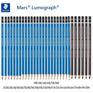 24/30pcs germania STAEDTLER 100 Mars lumografo disegno schizzi matite asta blu/asta nera disegno disegno matita forniture d'arte 1