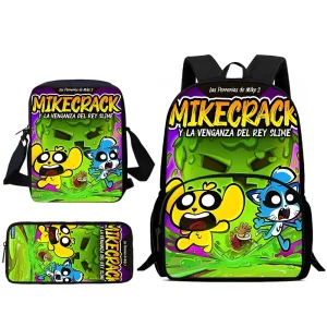 Zaini per bambini Mikecrack Cartoon Compadretes Borsa a tracolla Astuccio per alunni Borse da scuola di grande capacità per ragazzi e ragazze Miglior regalo 1