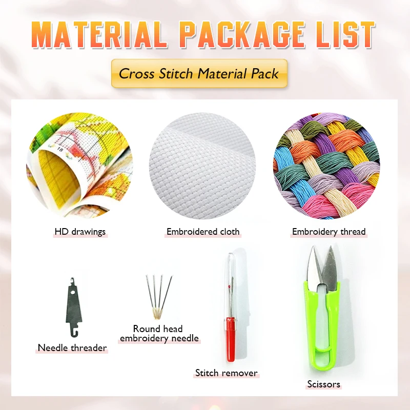 Foto Kit di ricamo a punto croce personalizzato 11CT/14CT Filo di cotone/seta Pittura Cucito fai da te DMC Set Contati stampato su tela 6