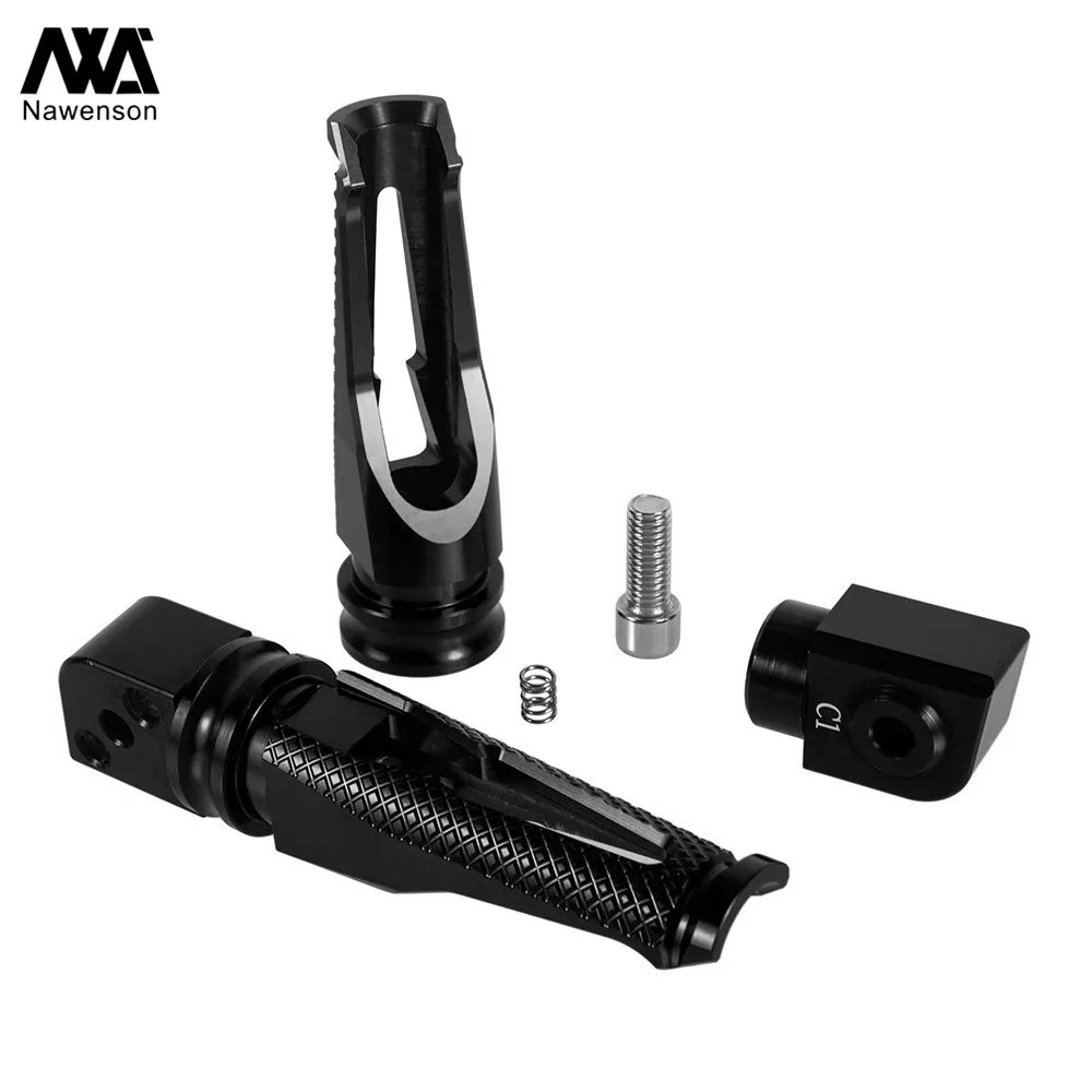 Pedane moto pedali pedane passeggero posteriore CNC per Kawasaki Z900/Z1000/ZX6R/Z800/ZX10R/ER-6N/ER-6F/Z750/Ninja 400 3