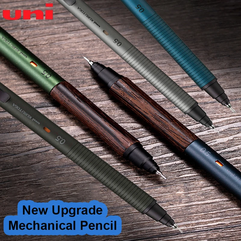 Portamine originale UNI Kurutoga con rotazione automatica 0,5 mm 360 ° Pennino ammortizzatore in resina con piombo rotante Matite automatiche Strumenti di alto valore 1