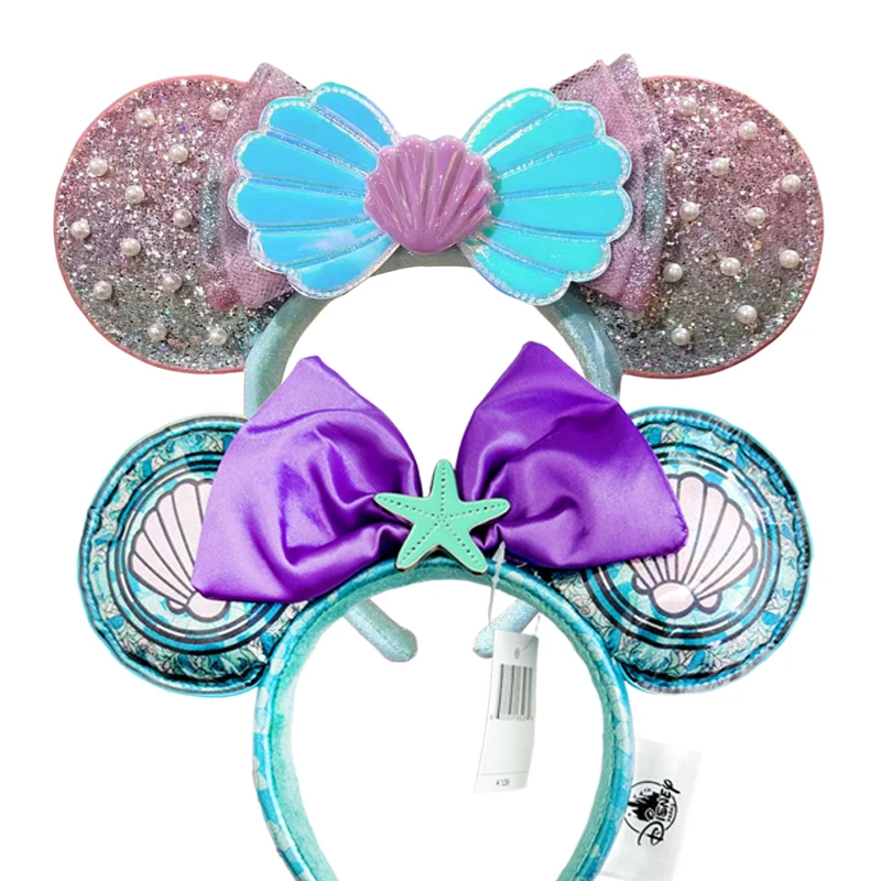 Disney Sirena Topolino Fascia per orecchie Ognissanti Festivel Festa Hairwear COSTUME Cosplay Peluche Regalo Accessori per capelli per le donne 6