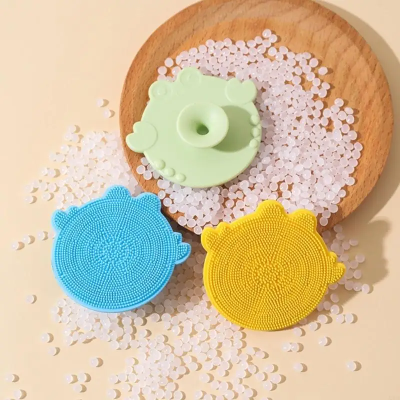 Spazzo pulizia del bambino in silicone grado alimentare Strumento massaggio delicato per cura del bagno per il A2UB 4