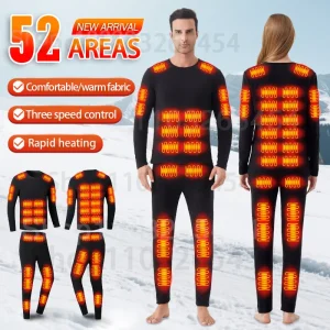 52 aree nuova biancheria intima riscaldata biancheria intima termica invernale donna uomo giacca riscaldante accessori invernali vestiti riscaldanti elettrici USB 1