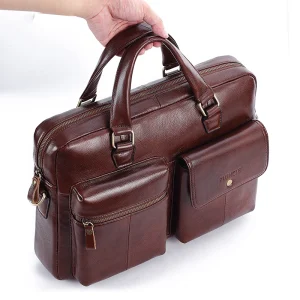 Borsa da uomo in vera pelle borsa da viaggio per grandi imprese borsa per Laptop in pelle da uomo borsa a tracolla per documenti da uomo 1