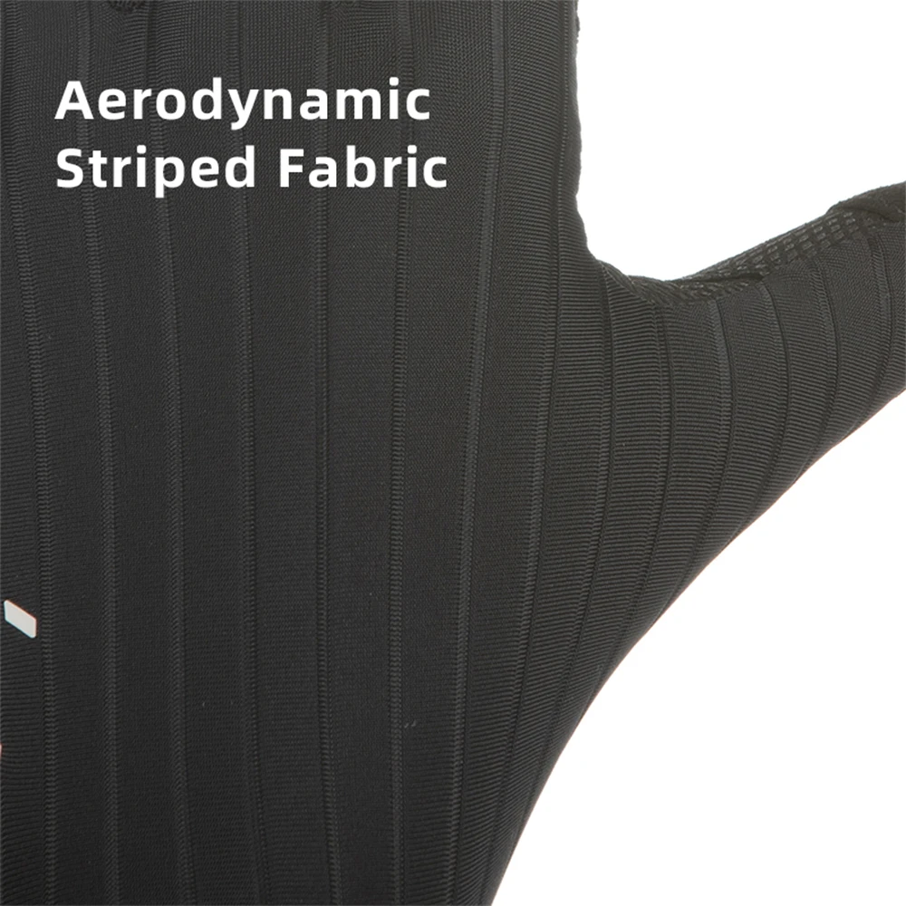 YKYWBIKE Guanti da ciclismo Guanti da bici da strada per bicicletta con touch screen antiscivolo in tessuto a righe aerodinamico a dita intere 4