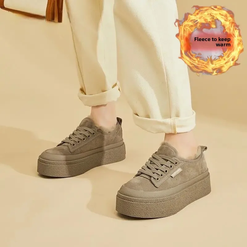 Scarpe da ginnastica in tela nera da donna Primavera Vendita calda della stagione Versatile casual High Top Traspirante Fondo spesso Innalzamento Leisur 1