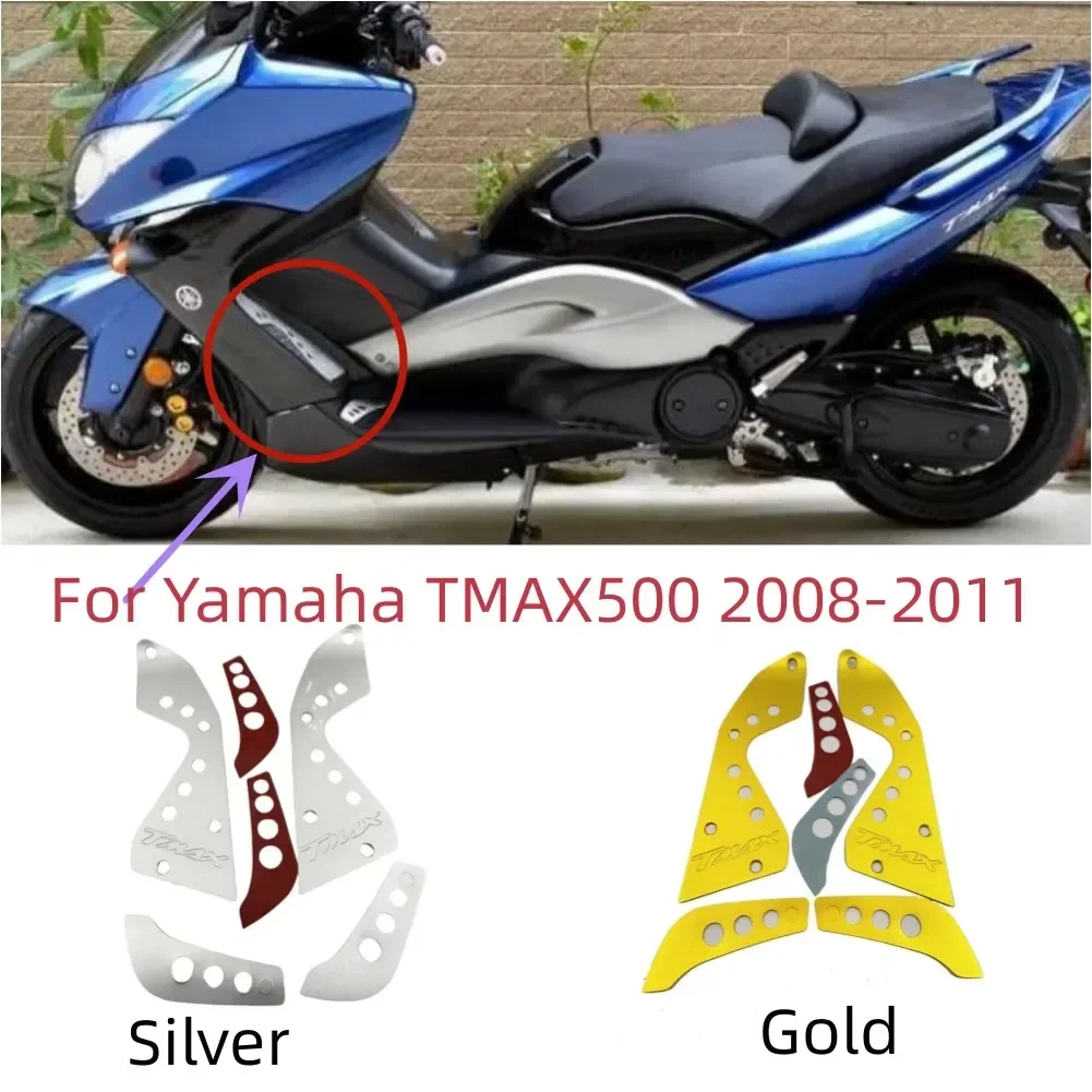 Moto TMAX 500 2008-2011 CNC Anteriore Poggiapiedi Rilievi Del Piede Pedale Piastra Pedali Piastra Antiscivolo Zerbino Per Yamaha T-MAX 500 08-11 1