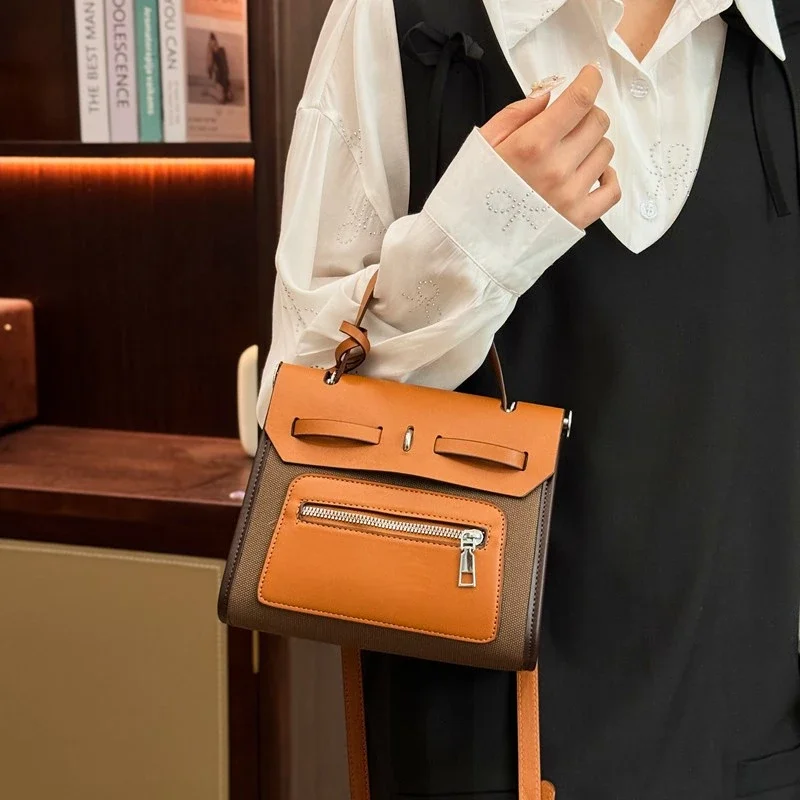 2025Elegante borsa a tracolla in pelle da donna - Stile parigino vintage con design moderno e hardware dorato 5