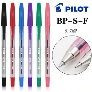 6 pz Giappone PILOT Penna A Sfera BP-S-F Classico Colorato 0.7mm Asta Trasparente Studente Scrittura Liscio Accessori Per Ufficio di Cancelleria 1