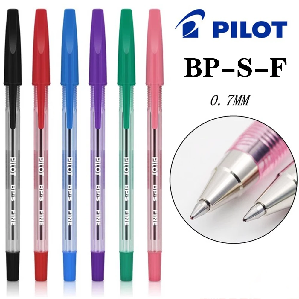 6 pz Giappone PILOT Penna A Sfera BP-S-F Classico Colorato 0.7mm Asta Trasparente Studente Scrittura Liscio Accessori Per Ufficio di Cancelleria 1