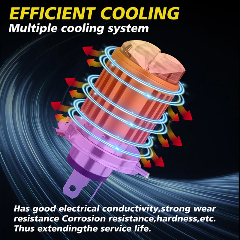 Universale H4 Led Moto Faro A LED Lente CSP ATV Scooter Lampada di Guida Dual Color Hi Lo Fascio Fendinebbia Accessori Moto 12V 4