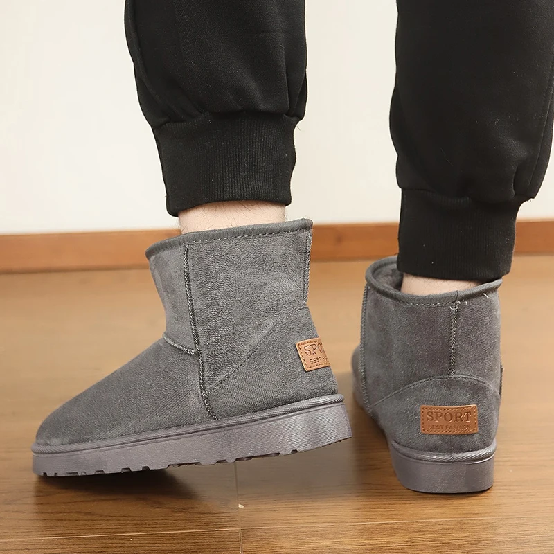 2025 Stivali invernali gialli Uomo Donna Stivali da neve Taglia grande 36-49 Comfort Peluche Stivali da uomo caldi Casual Slip-On Stivaletti con plateau da uomo 5