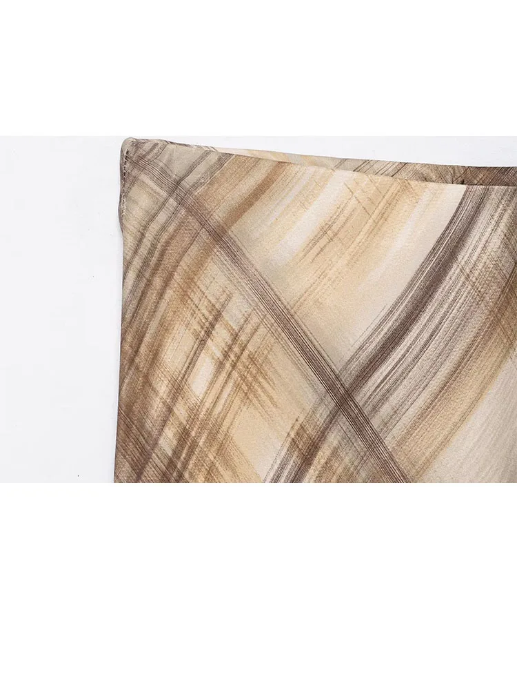 HH Nuova Donna Estate Moda Beach Party Rombo Modello scozzese Struttura in seta Gonna lunga Gonna elegante casual stile street femminile 4