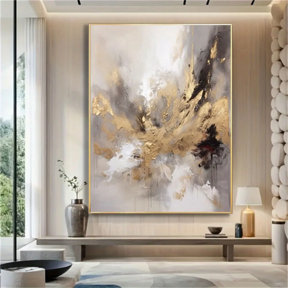 Nuovo design Verticale Pittura a olio astratta 100% Fatti a mano Famose immagini su tela Copia Blue Ocean Modern Wall Art per la decorazione domestica 4