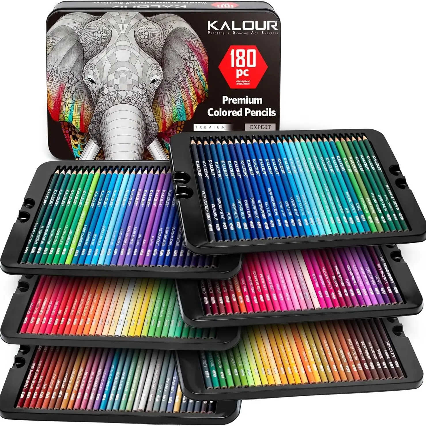KALOUR 180 colori Set di matite colorate professionali Fine Art Disegno Set di matite a olio non tossiche per schizzi Matita da colorare 1