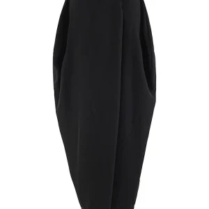 [EAM] Vita alta Bottone nero Forma irregolare Elegante Midi Gonna a metà corpo Donna Moda Marea Nuova Primavera Autunno 2025 CPG1938 1