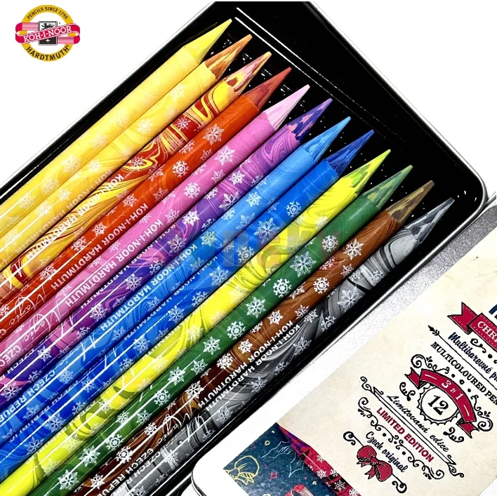 Koh-I-Noor progressso Set di matite colorate senza legno, ricco, pigmentato, tinta unita incastonato in lacca, eccellenti proprietà di Laydown 2