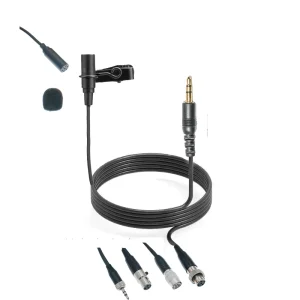 Buon microfono lavalier nero ME2 da bavero per Shure ULX SLX Sennheiser EW G3 G4 AKG Samson Audio-Technica Sony BodyPack Transmitt 1