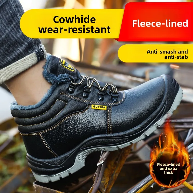 High Quality Safety Shoes for Men Woman Autumn Winter Thickened Warm Boots Woman Sneakers Anti-smashing Steel Toe Cap Puncture 3