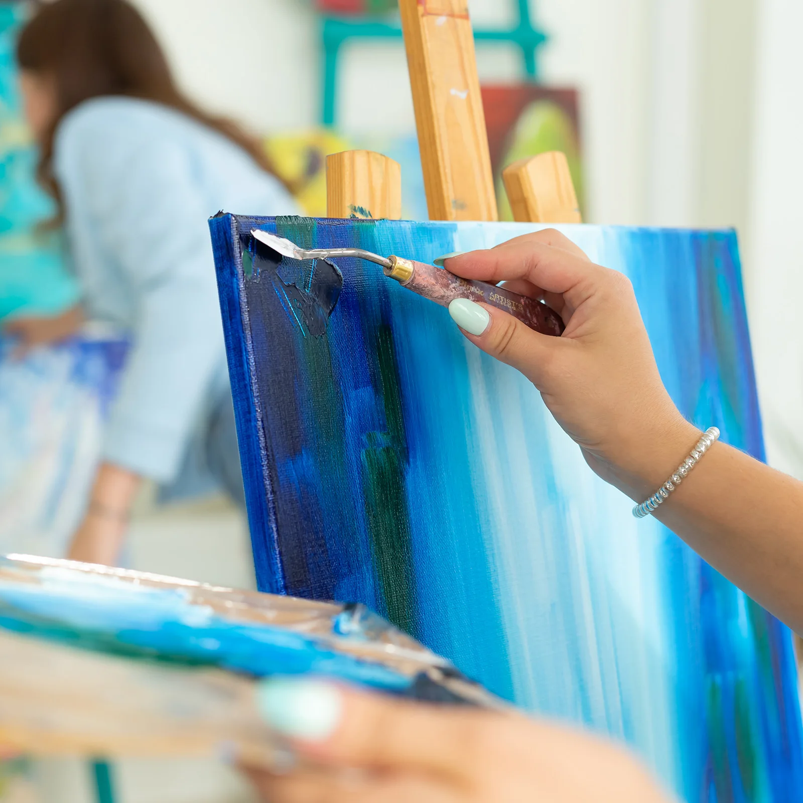 6-40 pezzi bianco quadrato vuoto artista tela bordo di legno di pino cornice cotone artista tela per pittura a olio acrilico acquerello 5