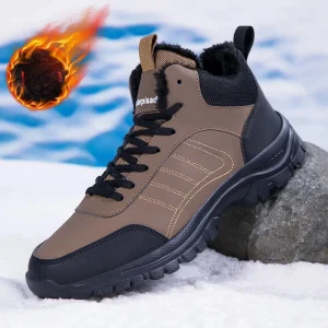 Stivali in denim da uomo per stivali invernali caldi Stivali da neve spessi, Scarpe sportive firmate Scarpe da passeggio antiscivolo Stivali Tendenze 2025 1