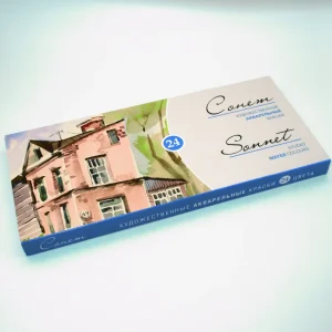 Colori ad acquerello solidi Russia - Sonetto delle notti bianche 24 colori Disegno scolastico per artisti Disegno Pittura Forniture 1