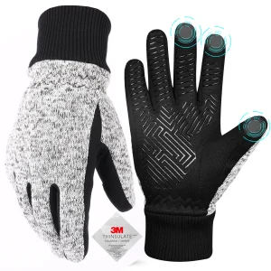 Guanti invernali -10 ℃ Guanti termici Thinsulate 3M Guanti da corsa caldi resistenti al freddo Guanti da ciclismo per bici da strada touchscreen per uomo Wome 1