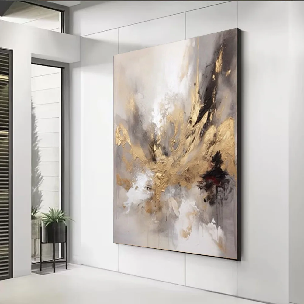 Nuovo design Verticale Pittura a olio astratta 100% Fatti a mano Famose immagini su tela Copia Blue Ocean Modern Wall Art per la decorazione domestica 1