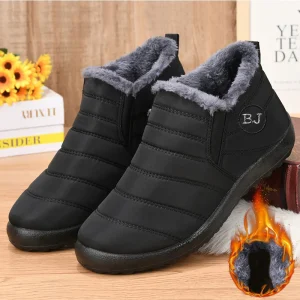 Stivali caldi da neve da uomo Slip On Sneakers Scarpe da uomo in peluche da uomo invernali Stivaletti unisex Calzature impermeabili Scarpe da lavoro Uomo 1