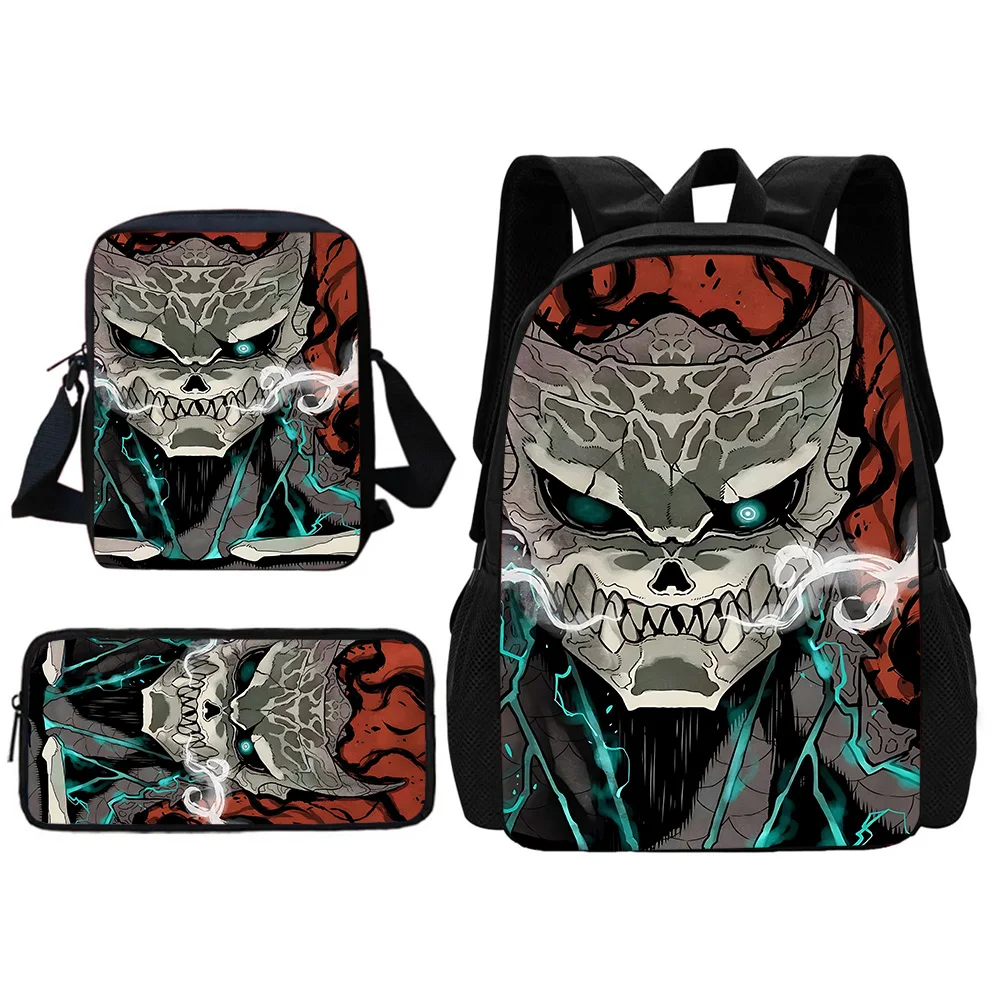 Anime Monster Kaiju No.8 Zaino scolastico per bambini con borsa a tracolla Borse per matite Borse da scuola per ragazzi e ragazze Miglior regalo 1