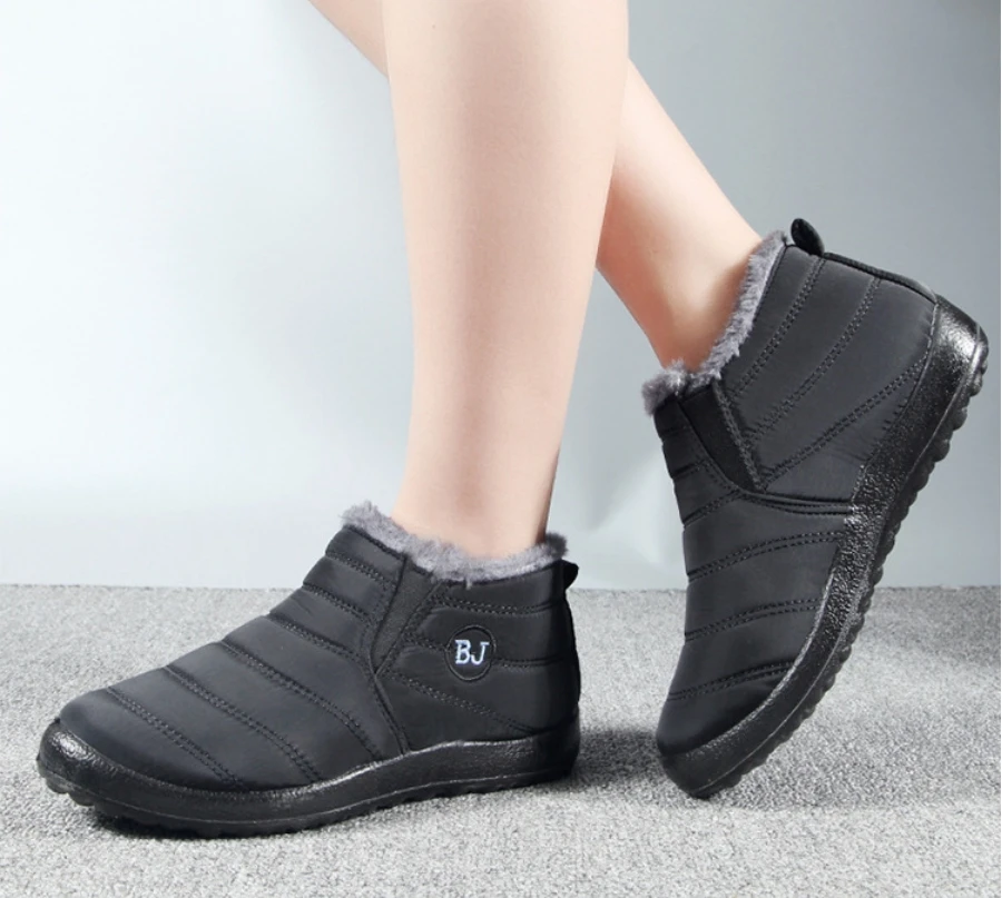 Nuovi stivali da neve invernali unisex di grandi dimensioni - Foderati in pile spesso impermeabili One Step On Scarpe di cotone calde, accoglienti per uomini e donne 5