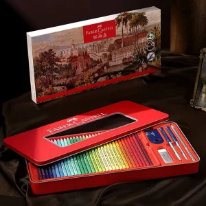 100 colori Faber-Castell Matite colorate solubili in acqua Set da disegno Matita professionale per la pittura Materiale scolastico d'arte 1