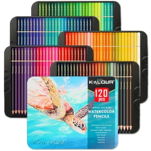 Matite per acquerello premium KALOUR 120/72 colori lapices a pigmenti luminosi per colorare adulti, colore dell'acqua per bambini principianti Art Supp 1