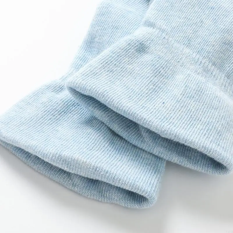 Y4UD 1 coppia Calzini a pavimento non slip per bambini in cotone Calzini a vitello medio per 0-18 mesi baby 3