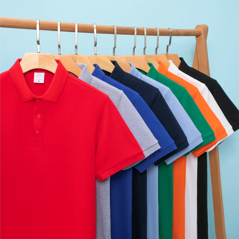 Polo in cotone 100% di alta qualità Stampa logo personalizzato Design personale Top Ricamo Estate Abbigliamento uomo e donna S-4XL 3