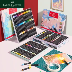 FABER CASTELL Artist Pastelli ad olio morbidi 24/36/48 Colori vivaci e cremosi Pastelli professionali Set per pittura piatta, miscelazione 1